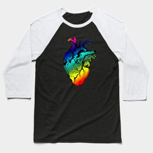 Heart Human Anatomy raimbow prideshirt Baseball T-Shirt